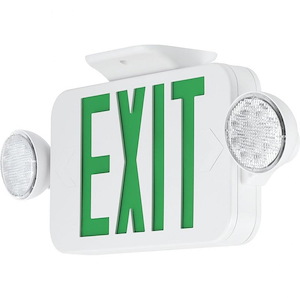 6.4W 2 LED Exit Emergency Light-8.2 Inches Tall and 18 Inches Wide