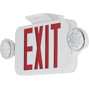 6.4W 2 LED Exit Sign Combo In Style-7.25 Inches Tall and 18 Inches Wide
