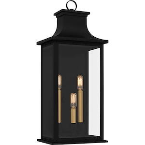 Abernathy - 3 Light Outdoor Wall Lantern-22.5 Inches Tall and 9.5 Inches Wide - 1340291