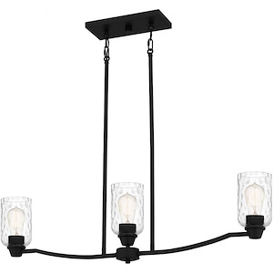 Acacia - 3 Light Linear Chandelier In Transitional Style-9.5 Inches Tall and 35 Inches Wide - 1095907