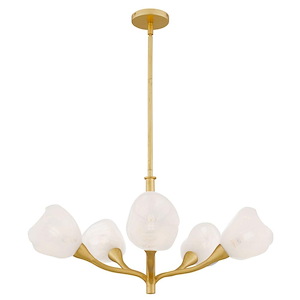 Adelyn - 15W 5 LED Chandelier-15 Inch Tall and 30 Inch Wide - 1393917
