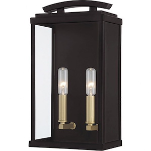 Alma - 2 Light Outdoor Wall Lantern In Traditional Style-14.75 Inches Tall and 8 Inches Wide - 1333385