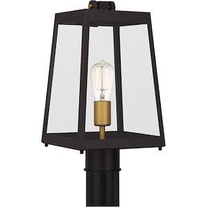 Amberly Grove - 1 Light Outdoor Post Lantern In Traditional Style-15.75 Inches Tall and 8.5 Inches Wide