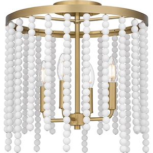 Apelle - 4 Light Semi-Flush Mount In Glam Style-17.5 Inches Tall and 15.25 Inches Wide - 1325516