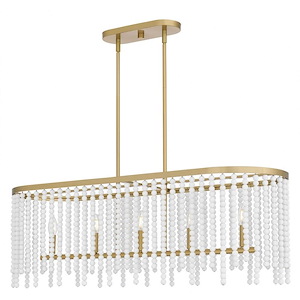 Apelle - 5 Light Linear Chandelier In Glam Style-14.5 Inches Tall and 41.25 Inches Wide - 1325517