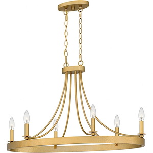 Aspyn - 6 Light Island In Transitional Style-21 Inches Tall and 35.5 Inches Wide