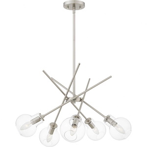 Asha - 5 Light Chandelier In Modern Style-10.75 Inches Tall and 26 Inches Wide