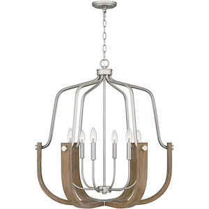 Challis - 6 Light Chandelier In Farmhouse Style-30 Inches Tall and 28 Inches Wide