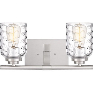 Cristal 2 Light Transitional Bath Vanity Approved for Damp Locations - 7.25 Inches high