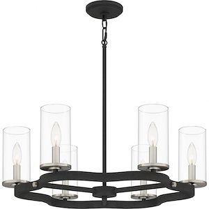 Daverty - 6 Light Chandelier In Transitional Style-8.75 Inches Tall and 26 Inches Wide - 1118868