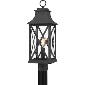 Ellerbee - 1 Light Outdoor Post Lantern - 24 Inches high made with Coastal Armour