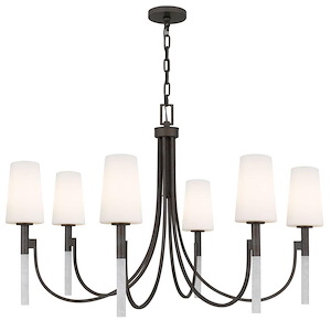 Eloura - 15W 6 LED Chandelier-26 Inch Tall and 40 Inch Wide - 1393944