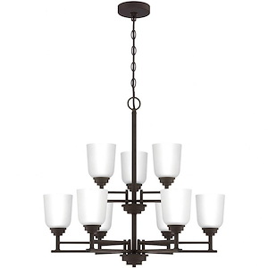 Foley Chandelier 9 Light Steel - 26.75 Inches high
