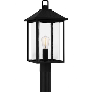 Fletcher - 1 Light Outdoor Post Lantern In Traditional Style-21 Inches Tall and 10 Inches Wide