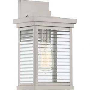 Gardner 12 Inch Outdoor Wall Lantern Transitional Stainless Steel - 12 Inches high - 878303
