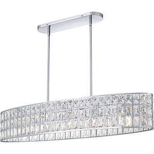 Gibson - 5 Light Linear Chandelier-8.25 Inch Tall and 42 Inch Wide - 1363559