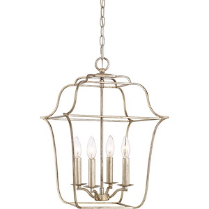 Gallery Large Cage Chandelier 4 Light Steel - 561580