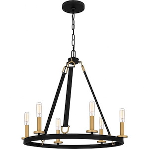 Graylyn - 6 Light Chandelier In Transitional Style-21.5 Inches Tall and 24 Inches Wide