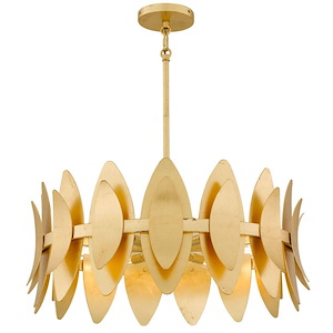 Hayley - 6 Light Pendant-12 Inch Tall and 27.5 Inch Wide - 1393963