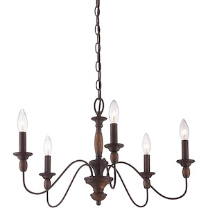 Holbrook Chandelier 5 Light Steel - 14.25 Inches high