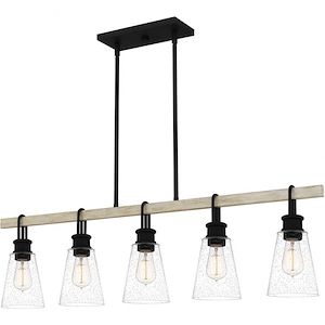 Kingsbridge - 5 Light Linear Chandelier In Farmhouse Style-11.5 Inches Tall and 42 Inches Wide - 1095990