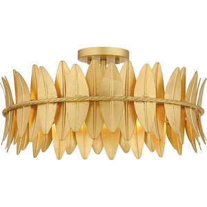 Liza - 4 Light Semi-Flush Mount In Modern Style-9.5 Inches Tall and 20.5 Inches Wide