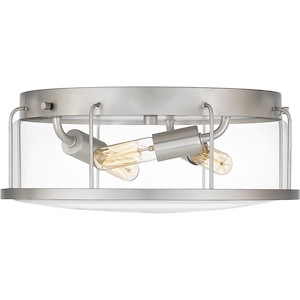 Ludlow - 3 Light Flush Mount In Industrial Style-5.25 Inches Tall and 13.25 Inches Wide