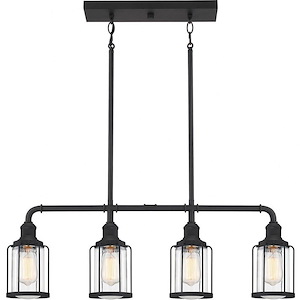 Ludlow - 4 Light Steel Linear Chandelier- 10.75 Inches high - 897953