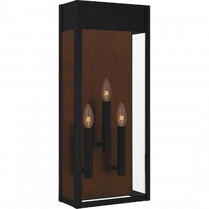 Maren - 3 Light Outdoor Wall Lantern In Modern Style-24 Inches Tall and 10 Inches Wide - 1283118