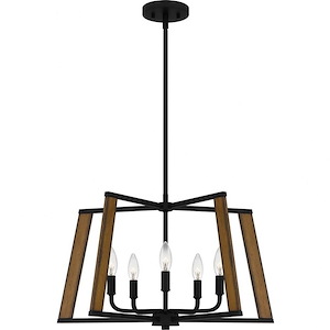 Mayline - 5 Light Pendant In Transitional Style-14.25 Inches Tall and 24 Inches Wide