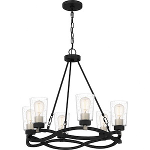 Overlook - 6 Light Chandelier In Traditional Style-23.25 Inches Tall and 25.75 Inches Wide
