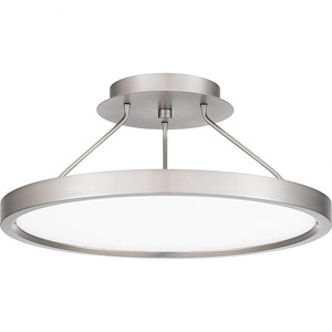 Outskirts - 30W LED Semi-Flush Mount In Contemporary Style-6.75 Inches Tall and 15 Inches Wide - 1118966