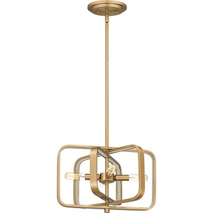 Dupree - 4 Light Pendant In Contemporary Style-10.25 Inches Tall and 14 Inches Wide