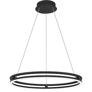 Graves - 47W 1 LED Pendant in Transitional style - 24 Inches wide by 2.25 Inches high