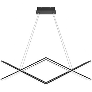 Newman - 45W 1 LED Linear Chandelier in Contemporary style - 36.25 Inches wide by 11 Inches high