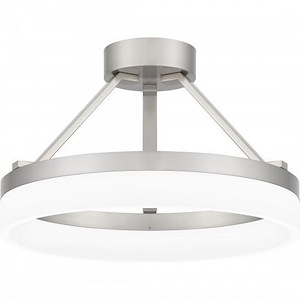 Cohen - LED Semi-Flush Mount In Contemporary Style-10.25 Inches Tall and 15.75 Inches Wide