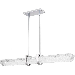 Pell - 41W LED Linear Chandelier In Contemporary Style-5 Inches Tall and 38 Inches Wide
