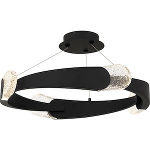 Saffron - 28W LED Semi-Flush Mount-9.5 Inch Tall and 24 Inch Wide - 1363612