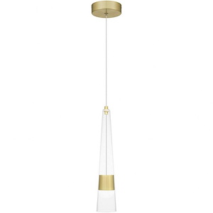 Zia - 7W LED Mini Pendant In Contemporary Style-16.5 Inches Tall and 3.25 Inches Wide