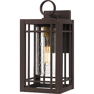 Pelham - 1 Light Small Outdoor Wall Lantern - 14 Inches high made with Coastal Armour