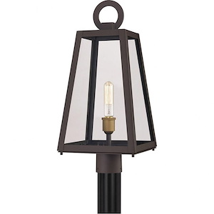 Poplar Point - 1 Light Large Outdoor Post Lantern in Transitional style - 10 Inches wide by 22 Inches high - 1025763