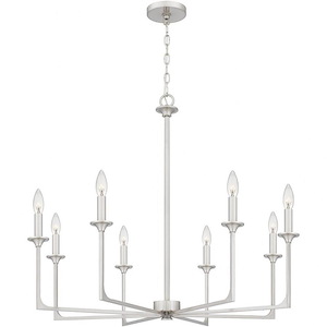 Prescott - 8 Light Chandelier In Transitional Style-28 Inches Tall and 32 Inches Wide - 1270456