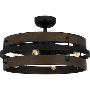 Moyer - 32W 4 LED Fandelier In Transitional Style-10.25 Inches Tall and 23.75 Inches Wide