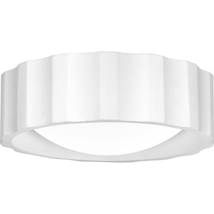 2 Light Flush Mount In Modern Style-5 Inches Tall and 15 Inches Wide