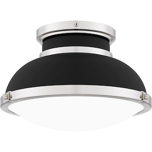 2 Light Flush Mount In Traditional Style-8.75 Inches Tall and 14 Inches Wide