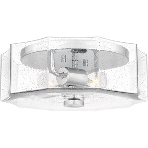 2 Light Flush Mount In Modern Style-5.25 Inches Tall and 14 Inches Wide