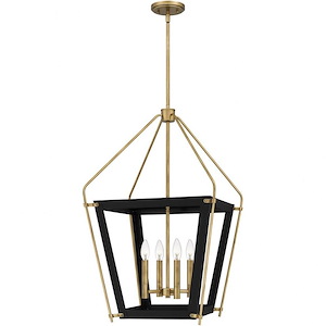 Abbeville - 4 Light Pendant In Traditional Style-30.25 Inches Tall and 18.25 Inches Wide