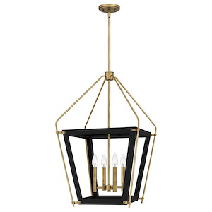 Abbeville - 4 Light Pendant In Traditional Style-30.25 Inches Tall and 18.25 Inches Wide