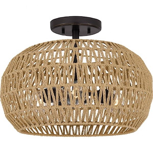 Casablanca - 3 Light Semi-Flush Mount In Transitional Style-11.5 Inches Tall and 16 Inches Wide - 1118845