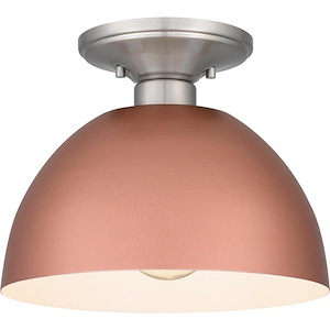 Eason - 1 Light Semi-Flush Mount In Transitional Style-8 Inches Tall and 10 Inches Wide